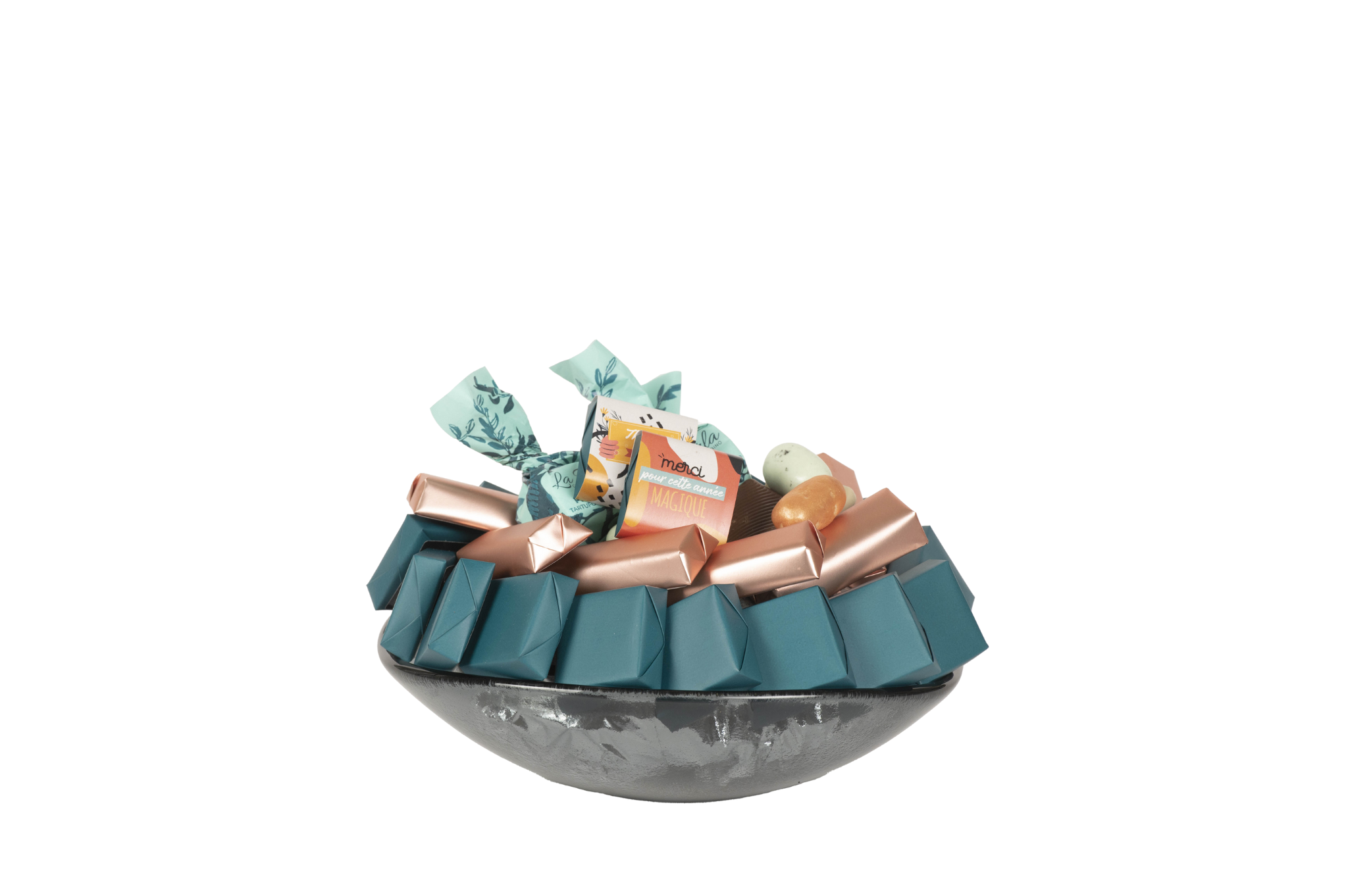 Coupelle en verre gris